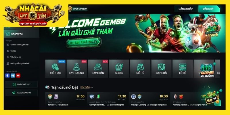 Gem88 luôn nằm trong top nhà cái uy tín nhất 2025